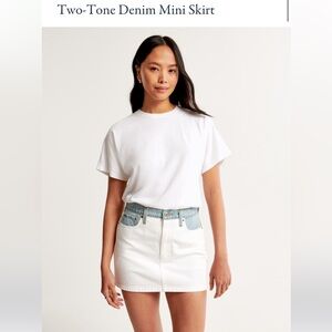 AF Two Tone Denim Mini Skirt